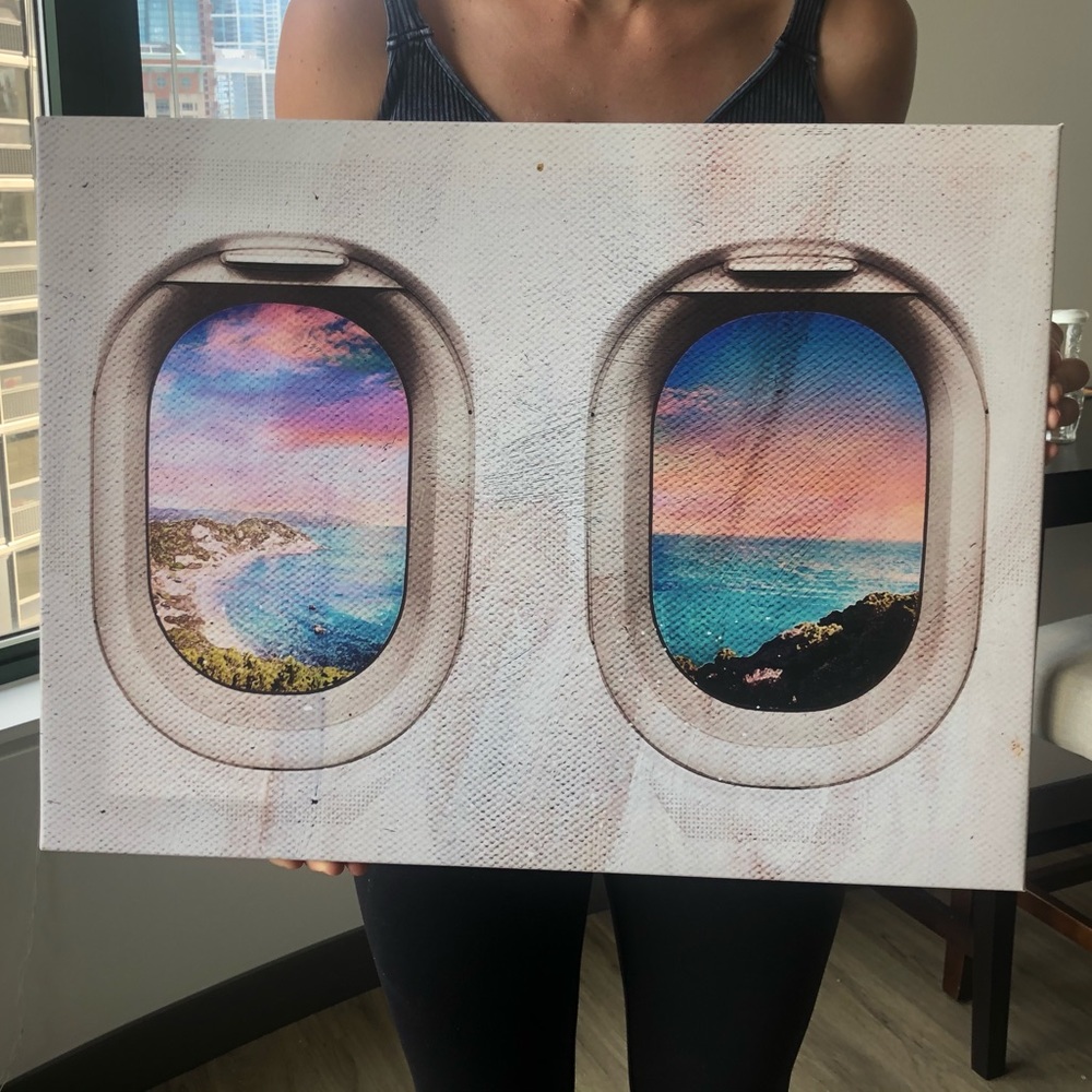 Airplane window canvas